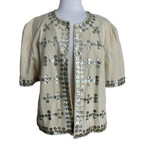 Double D Ranch Cream Jacket with Silver Accents